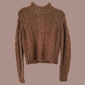 Vintage-Style American Eagle Cable Knit Sweater – Size S